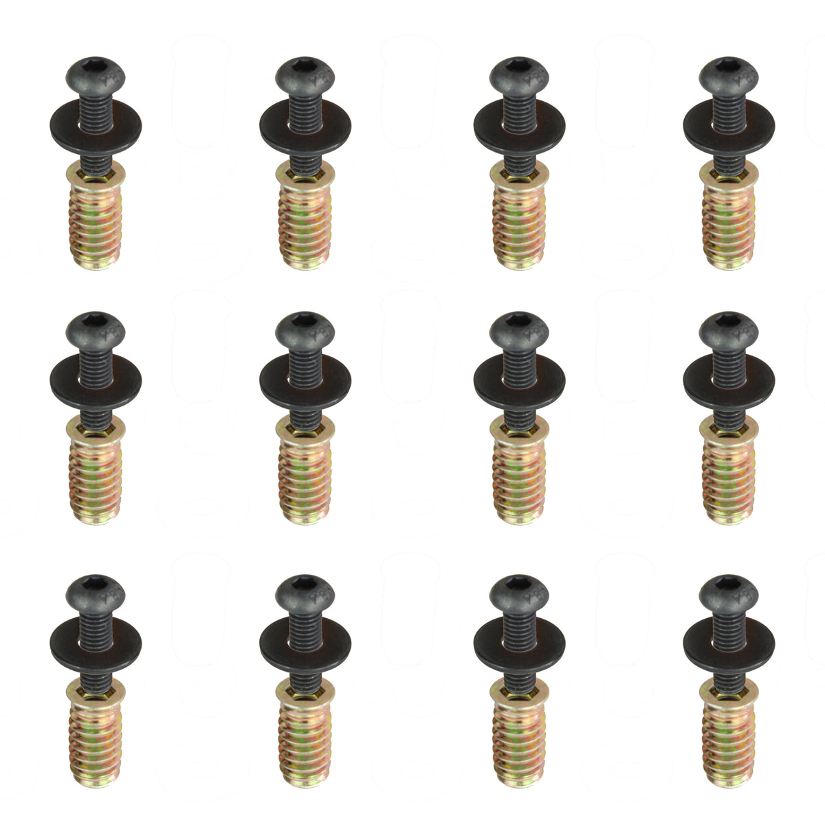 Screw set with threaded insert