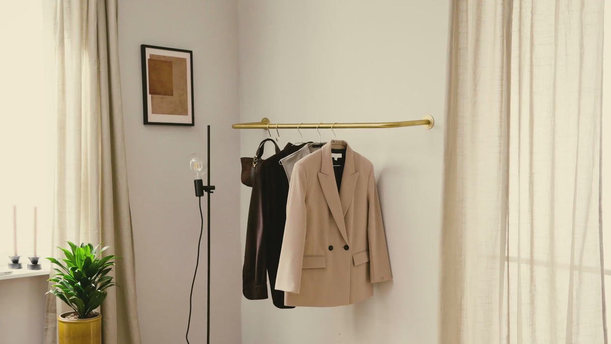 Video laden: Kleiderstange RUND Wand